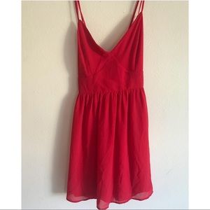 Red Chiffon Dress